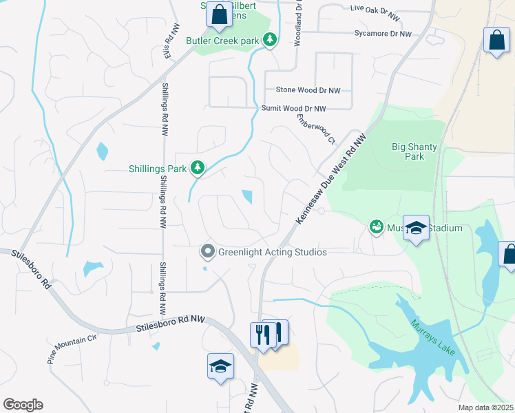 map of restaurants, bars, coffee shops, grocery stores, and more near 2111 Chatou Place in Kennesaw