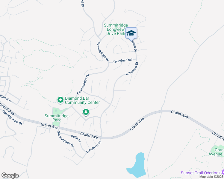 map of restaurants, bars, coffee shops, grocery stores, and more near 1093 Longview Drive in Diamond Bar
