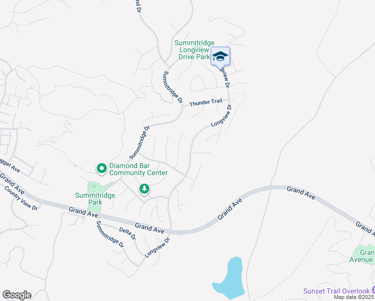 map of restaurants, bars, coffee shops, grocery stores, and more near 1093 Longview Drive in Diamond Bar