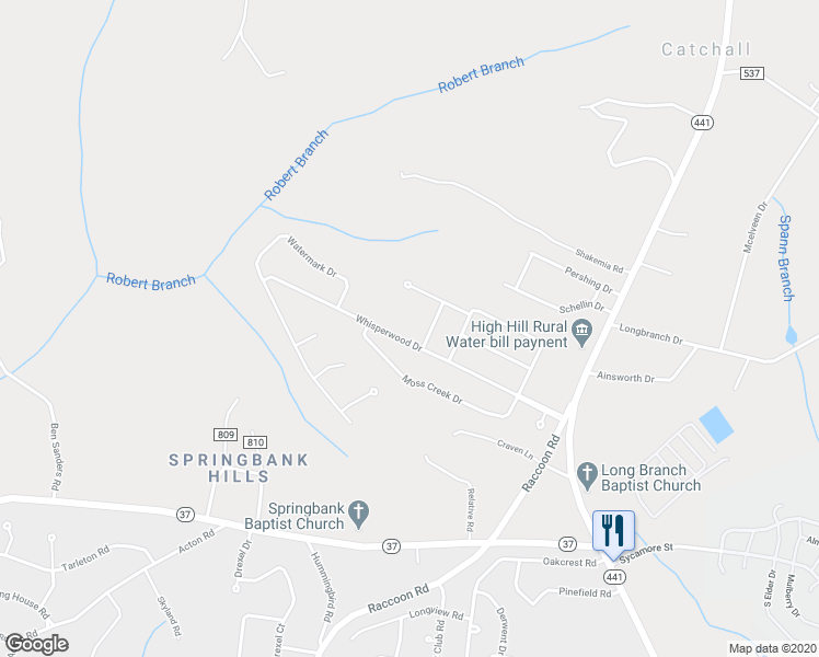 map of restaurants, bars, coffee shops, grocery stores, and more near 5667 Whisperwood Drive in Dalzell