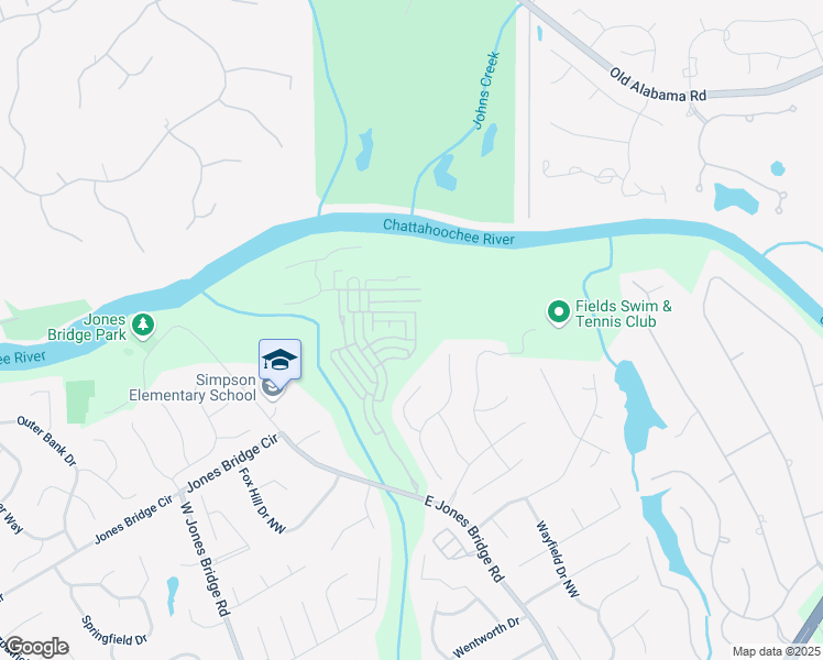 map of restaurants, bars, coffee shops, grocery stores, and more near 4933 Sudbrook Way in Peachtree Corners