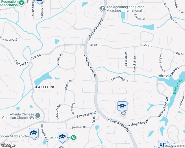 map of restaurants, bars, coffee shops, grocery stores, and more near 2042 Londonberry Court Northeast in Marietta