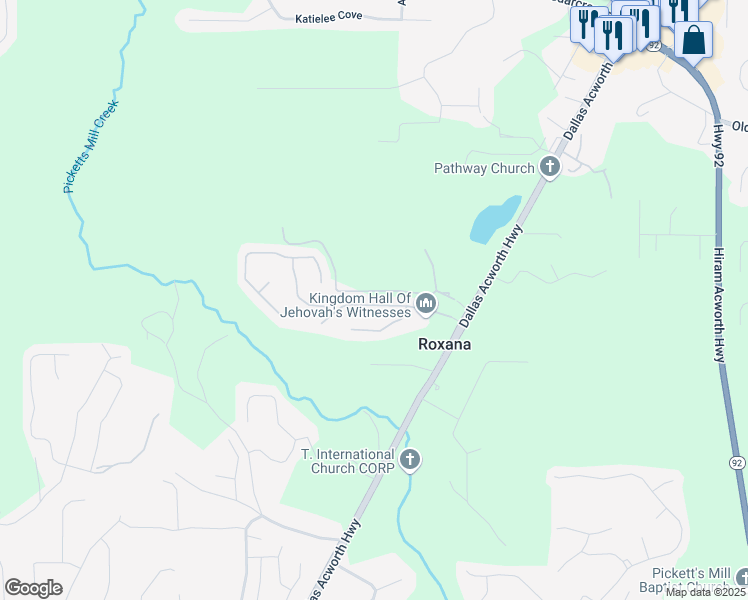 map of restaurants, bars, coffee shops, grocery stores, and more near 228 Somerset Drive in Dallas