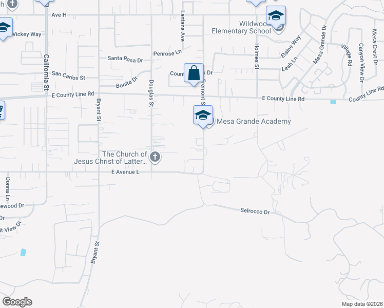 map of restaurants, bars, coffee shops, grocery stores, and more near 1018 Fremont Street in Calimesa