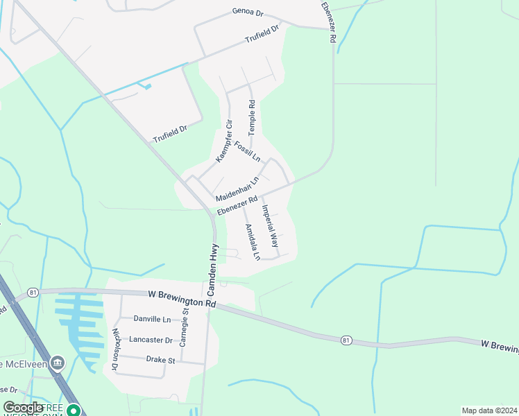 map of restaurants, bars, coffee shops, grocery stores, and more near 2890 Imperial Way in Sumter