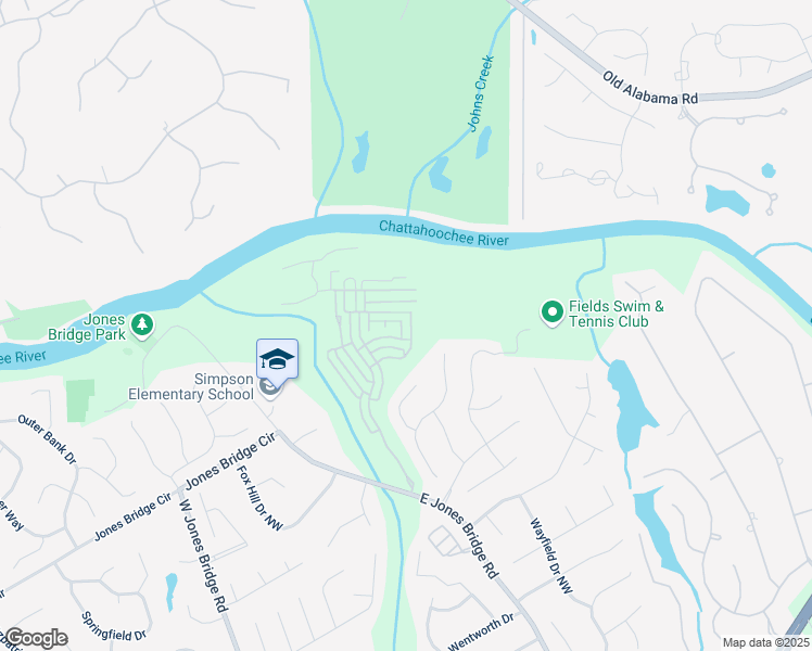 map of restaurants, bars, coffee shops, grocery stores, and more near 4933 Sudbrook Way in Peachtree Corners