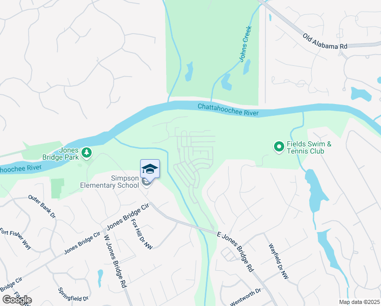 map of restaurants, bars, coffee shops, grocery stores, and more near in Peachtree Corners