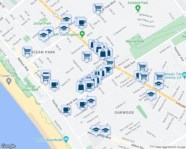 map of restaurants, bars, coffee shops, grocery stores, and more near 209 Ruth Avenue in Los Angeles
