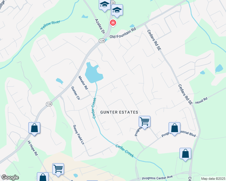 map of restaurants, bars, coffee shops, grocery stores, and more near 1035 Heather Court Northeast in Lawrenceville