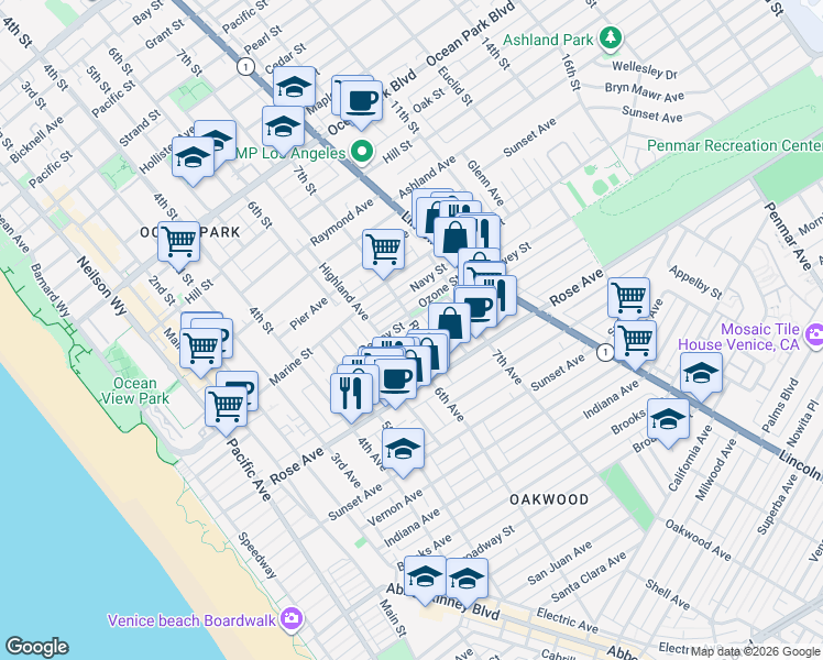 map of restaurants, bars, coffee shops, grocery stores, and more near 209 Ruth Avenue in Los Angeles