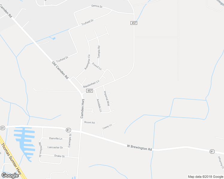 map of restaurants, bars, coffee shops, grocery stores, and more near 50 Tie Drive in Sumter