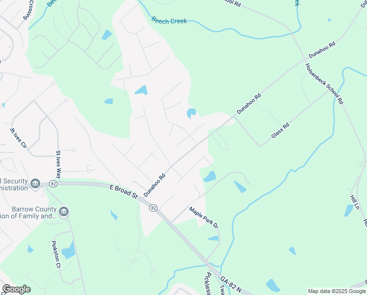 map of restaurants, bars, coffee shops, grocery stores, and more near 63 Emma Lane in Winder