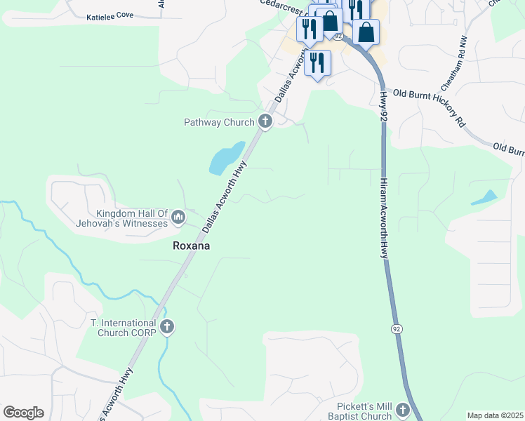 map of restaurants, bars, coffee shops, grocery stores, and more near 166 Fairwood Drive in Dallas