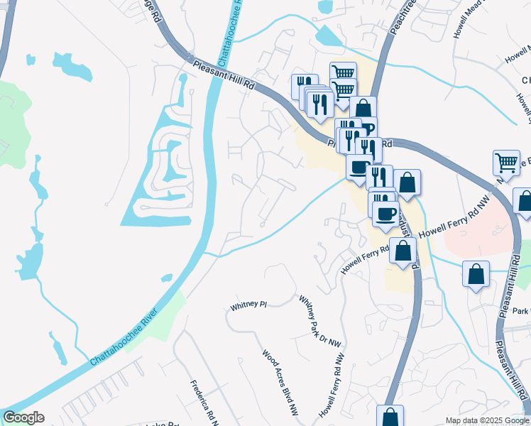 map of restaurants, bars, coffee shops, grocery stores, and more near 3959 Saint Elisabeth Square in Duluth