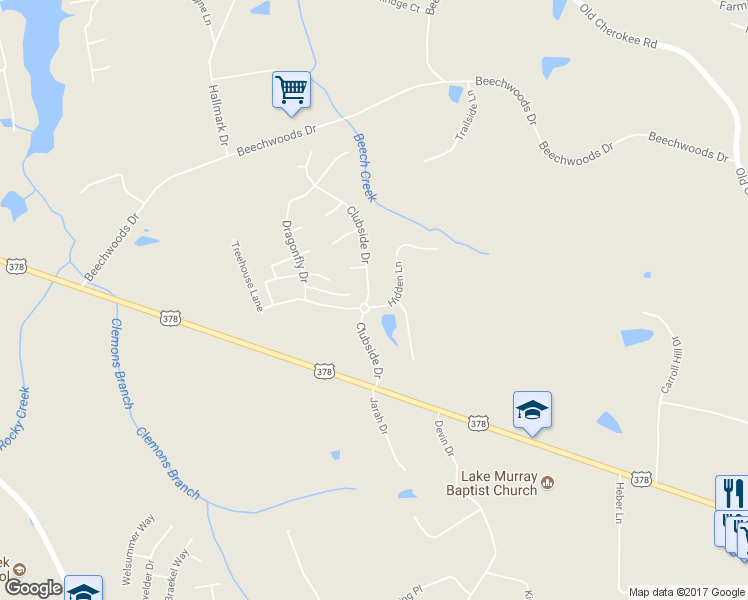 map of restaurants, bars, coffee shops, grocery stores, and more near 200 Clubside Drive in Lexington