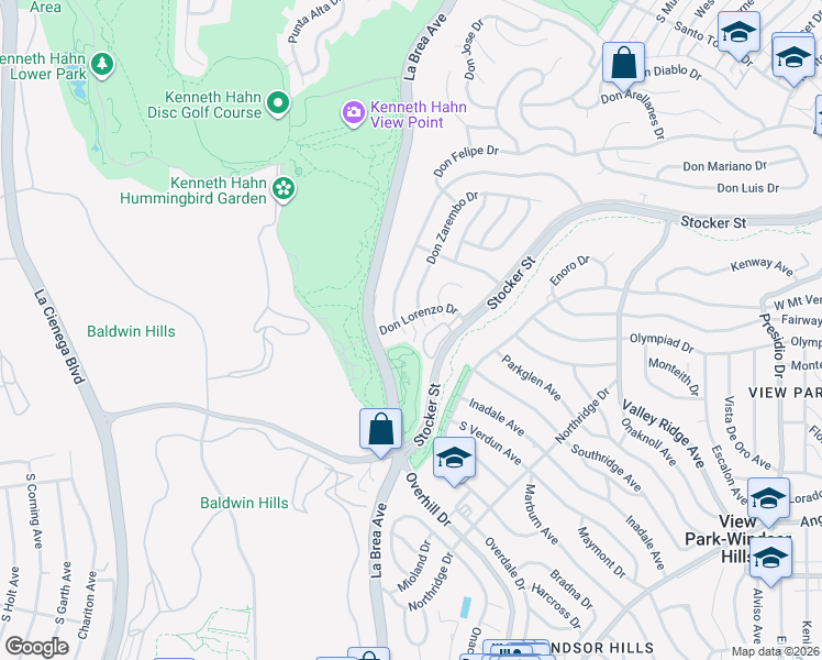 map of restaurants, bars, coffee shops, grocery stores, and more near 4660 Don Lorenzo Drive in Los Angeles