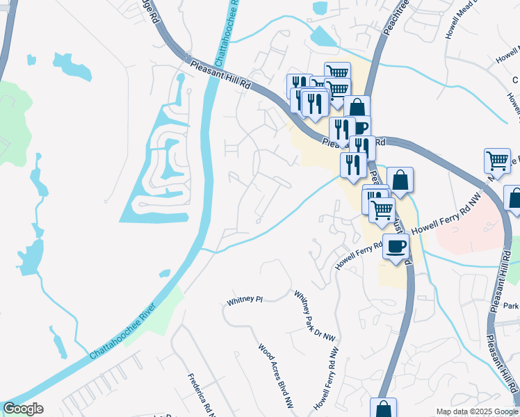 map of restaurants, bars, coffee shops, grocery stores, and more near 3959 Saint Elisabeth Square in Duluth
