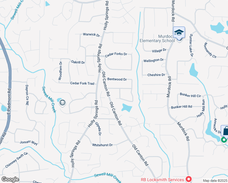 map of restaurants, bars, coffee shops, grocery stores, and more near 2724 Saddle Ridge Lake Drive in Marietta
