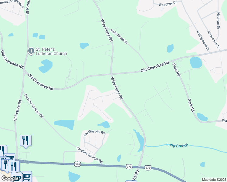 map of restaurants, bars, coffee shops, grocery stores, and more near 108 Flagstone Way in Lexington