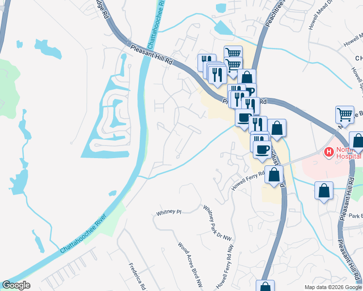 map of restaurants, bars, coffee shops, grocery stores, and more near 3939 Saint Elisabeth Square in Duluth