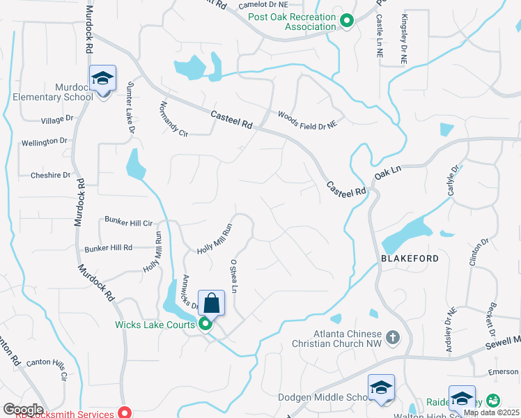 map of restaurants, bars, coffee shops, grocery stores, and more near 2041 Kramer Way in Marietta