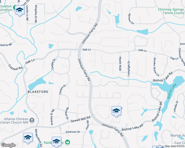 map of restaurants, bars, coffee shops, grocery stores, and more near 4011 Blackwell Park Drive in Marietta