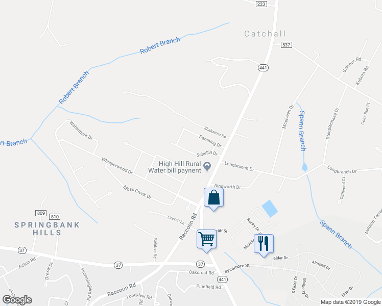 map of restaurants, bars, coffee shops, grocery stores, and more near 5508 Schellin Drive in Dalzell
