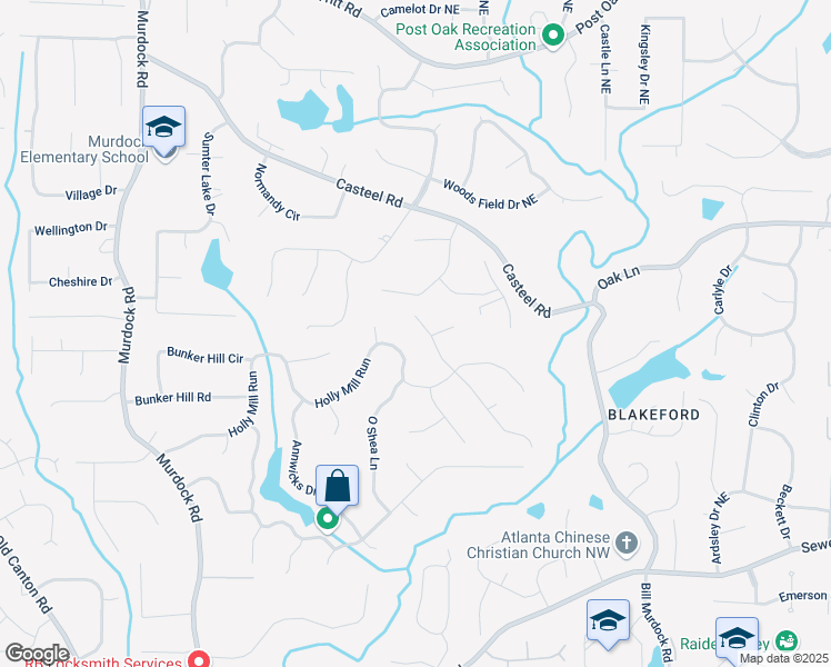 map of restaurants, bars, coffee shops, grocery stores, and more near 2041 Kramer Way in Marietta