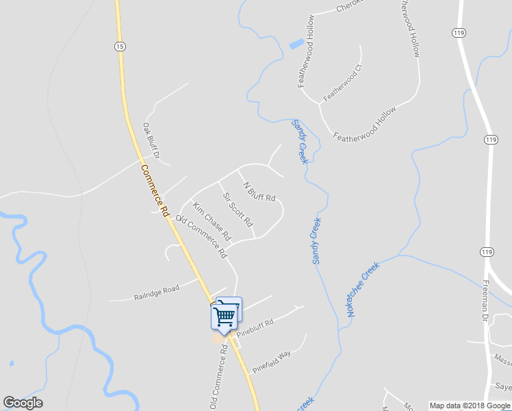 map of restaurants, bars, coffee shops, grocery stores, and more near 305 North Bluff Road in Athens