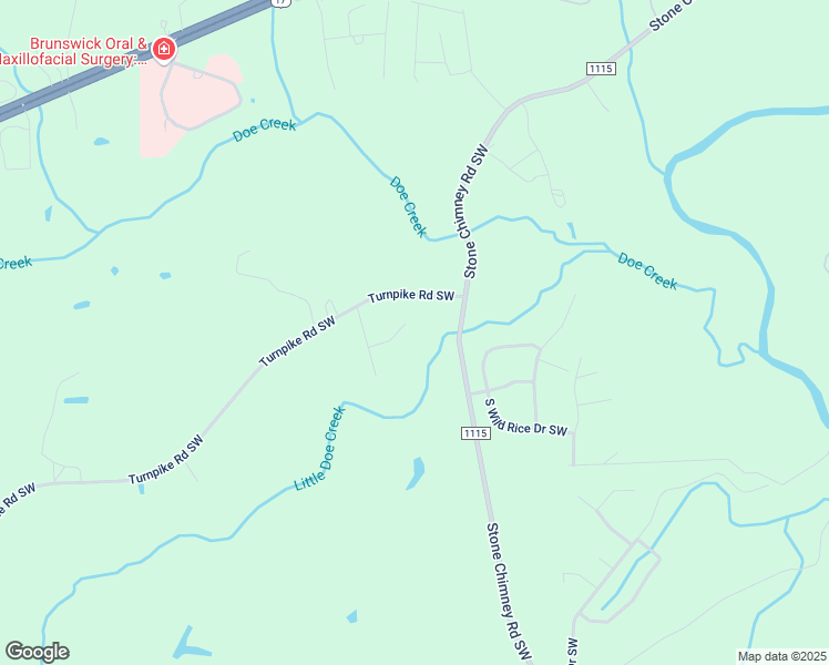map of restaurants, bars, coffee shops, grocery stores, and more near 502 Fawnbrook Lane Southwest in Supply