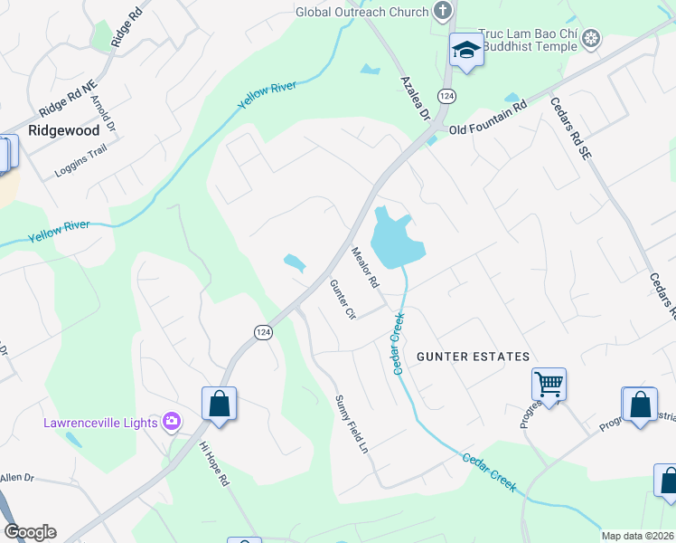 map of restaurants, bars, coffee shops, grocery stores, and more near 1019 Braselton Highway in Lawrenceville
