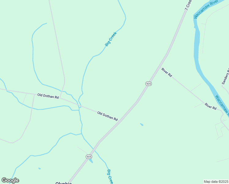map of restaurants, bars, coffee shops, grocery stores, and more near 18122 7 Creeks Highway in Tabor City
