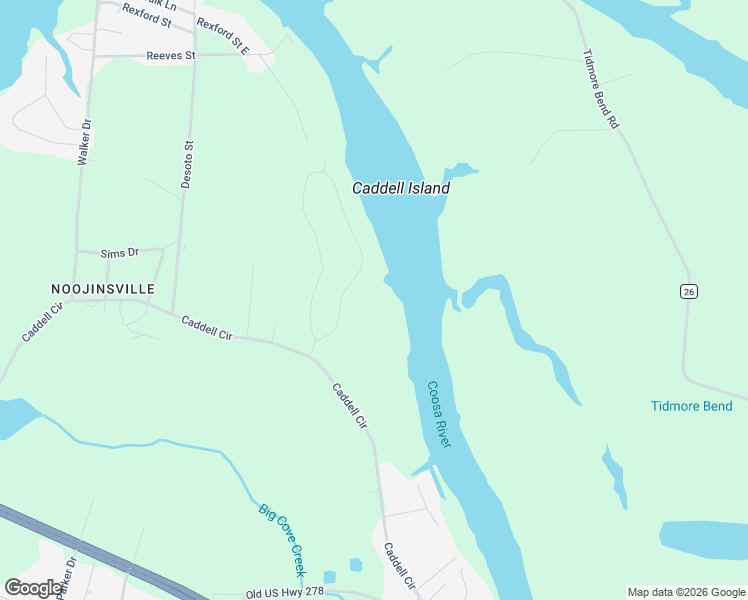 map of restaurants, bars, coffee shops, grocery stores, and more near 2699 Veranda Trce in Gadsden