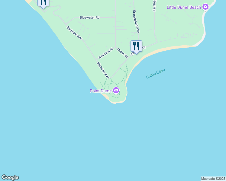 map of restaurants, bars, coffee shops, grocery stores, and more near in Malibu