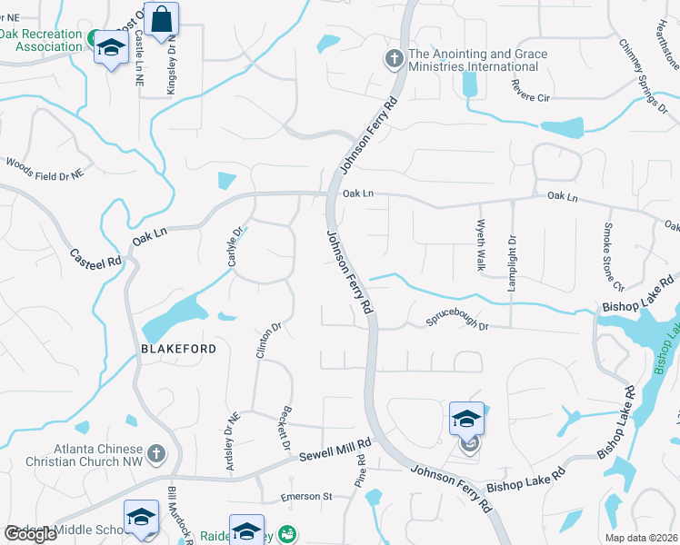 map of restaurants, bars, coffee shops, grocery stores, and more near 3912 Savannah Ridge Drive Northeast in Marietta