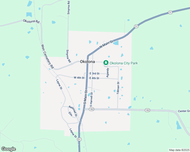 map of restaurants, bars, coffee shops, grocery stores, and more near 209 East 3rd Street in Okolona