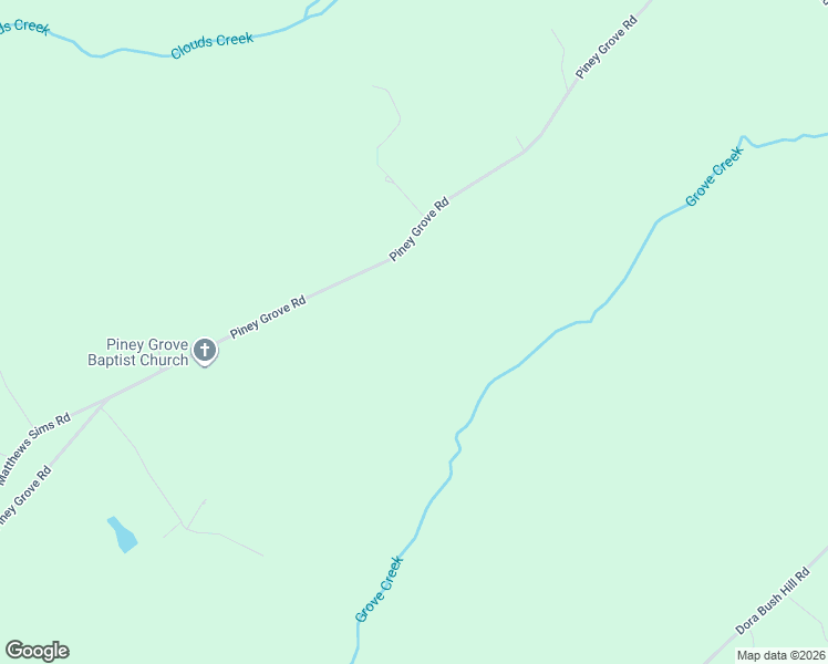 map of restaurants, bars, coffee shops, grocery stores, and more near 336 Piney Grove Road in Carlton