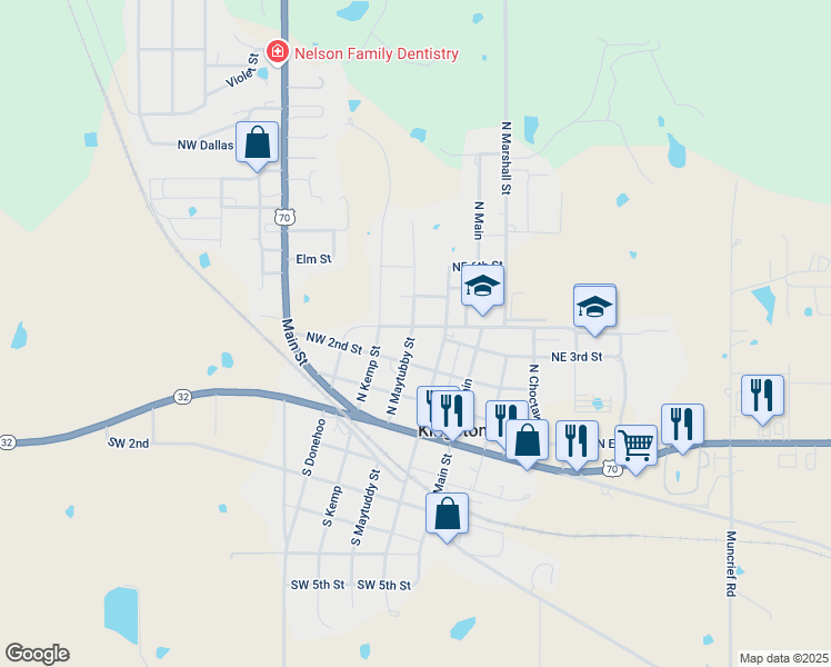 map of restaurants, bars, coffee shops, grocery stores, and more near 401 South Maytuddy Street in Kingston