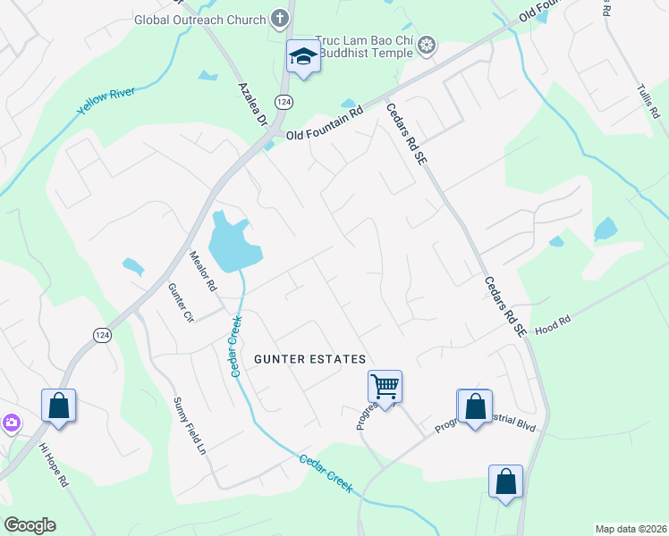map of restaurants, bars, coffee shops, grocery stores, and more near 1185 Winterberry Court in Lawrenceville