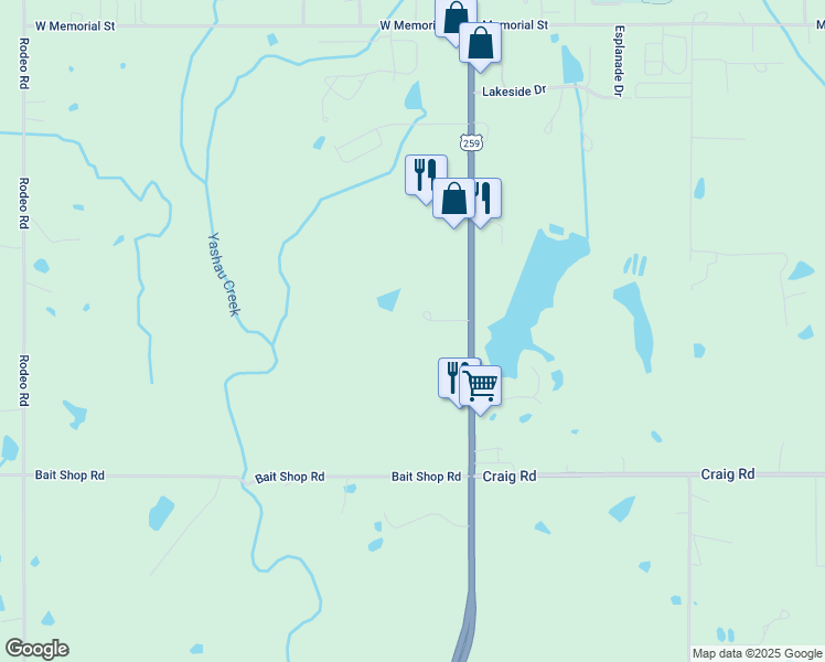 map of restaurants, bars, coffee shops, grocery stores, and more near 320 West Deramus Lane in Broken Bow