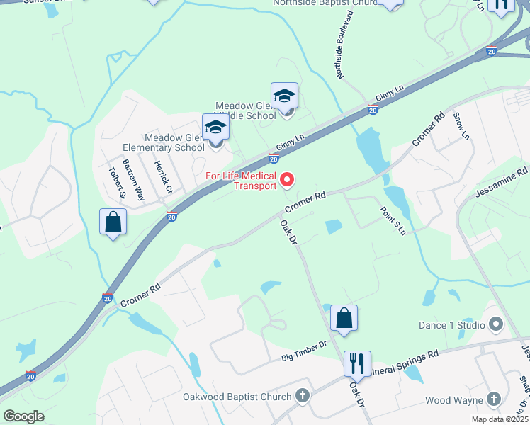 map of restaurants, bars, coffee shops, grocery stores, and more near 464 Cromer Road in Lexington