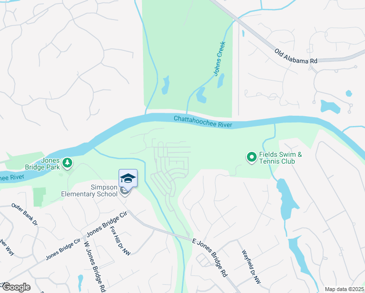map of restaurants, bars, coffee shops, grocery stores, and more near 5155 Bandolino Lane in Peachtree Corners