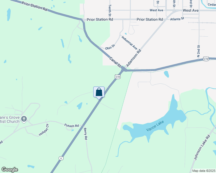 map of restaurants, bars, coffee shops, grocery stores, and more near 0 Old Potash Road in Cedartown