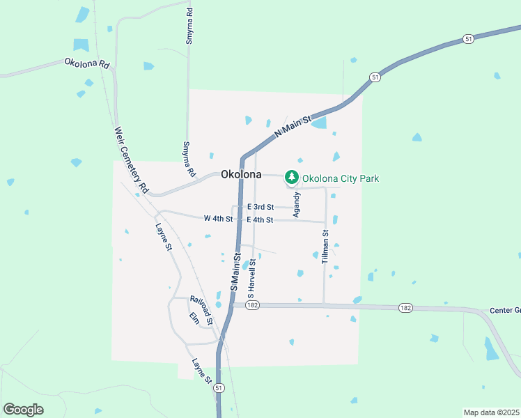 map of restaurants, bars, coffee shops, grocery stores, and more near 209 East 3rd Street in Okolona
