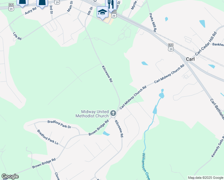map of restaurants, bars, coffee shops, grocery stores, and more near 155 6th Street in Auburn