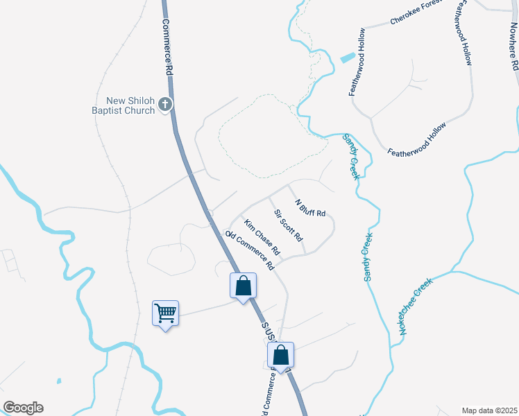 map of restaurants, bars, coffee shops, grocery stores, and more near 457 North Bluff Road in Athens