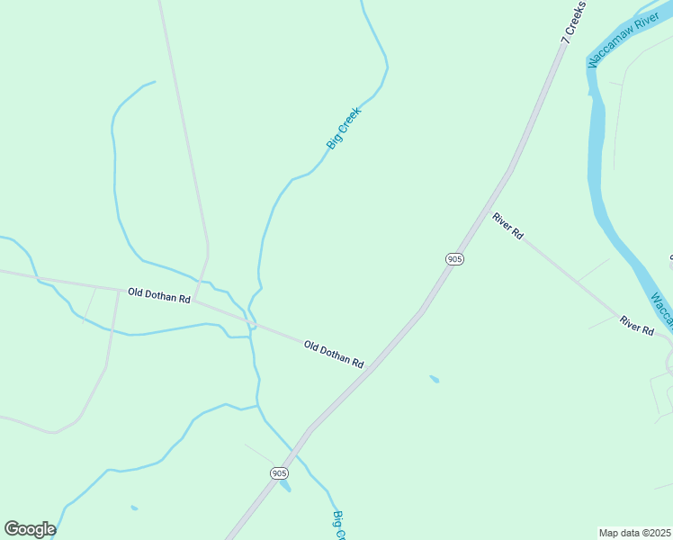 map of restaurants, bars, coffee shops, grocery stores, and more near 18122 7 Creeks Highway in Tabor City