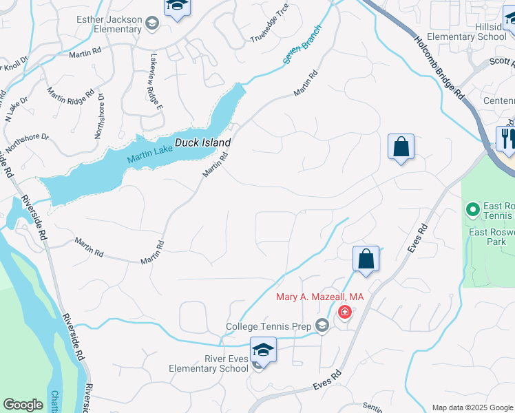 map of restaurants, bars, coffee shops, grocery stores, and more near 1070 Windfaire Place in Roswell