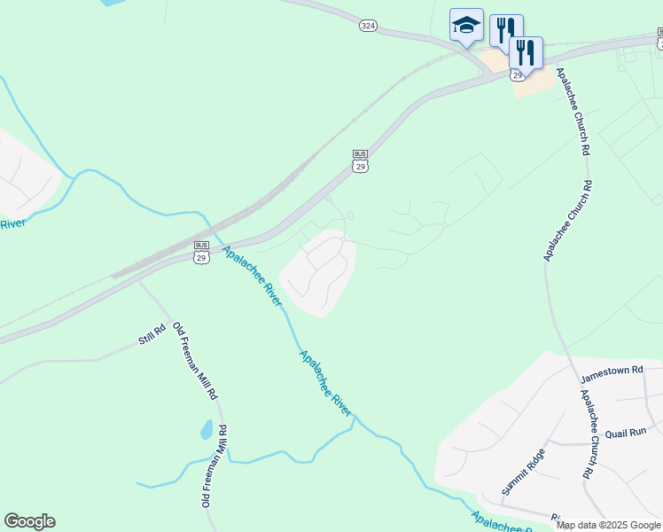 map of restaurants, bars, coffee shops, grocery stores, and more near 230 Auburn Station Drive in Auburn