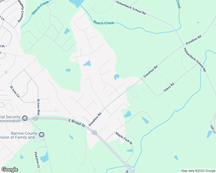 map of restaurants, bars, coffee shops, grocery stores, and more near 80 Drew Circle in Winder